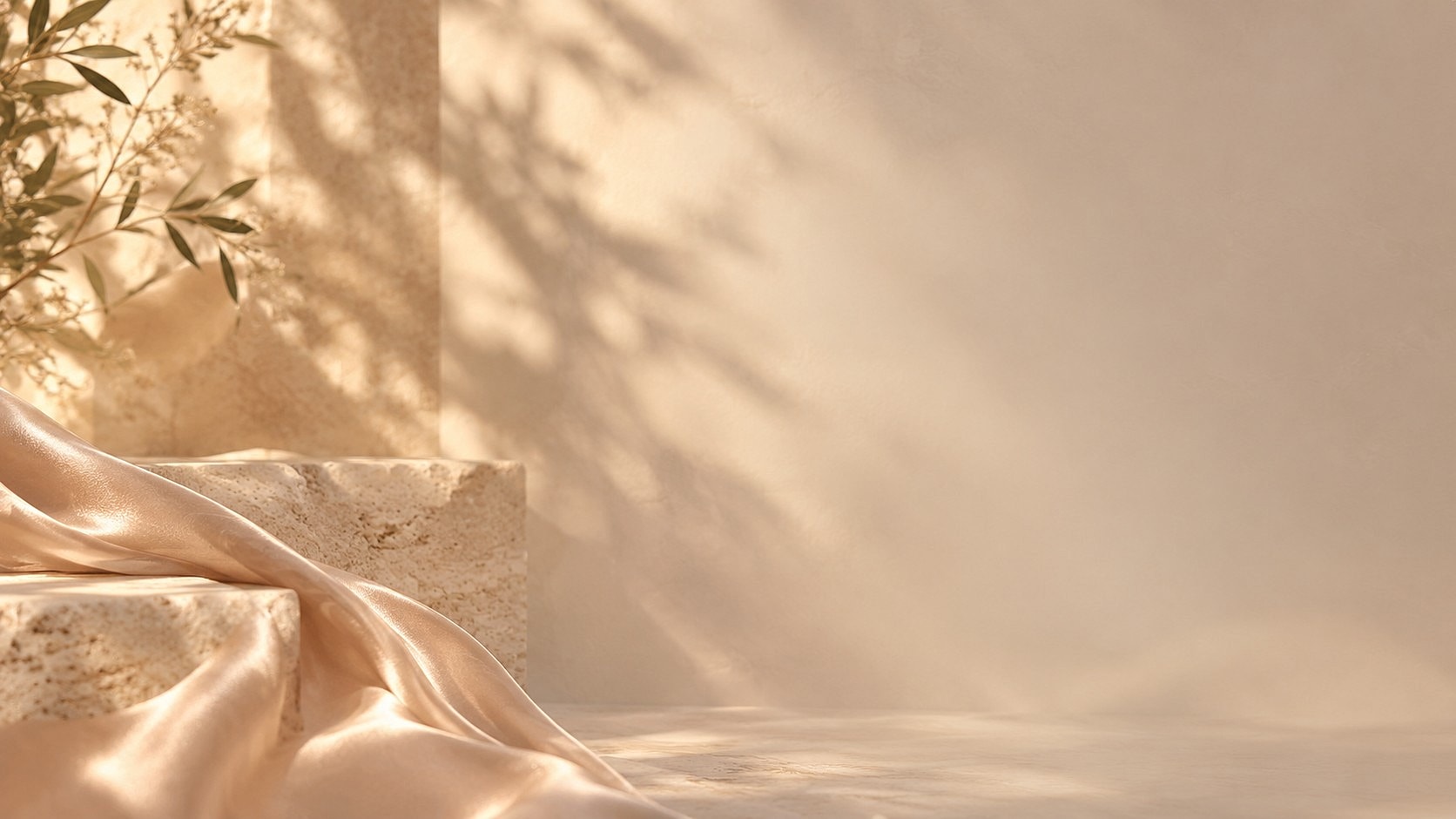 Soft fabric draped over textured stone surface.